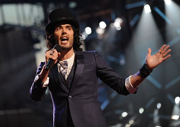 Russell Brand takes the stage on stage during the 2009 MTV Video Music Awards at Radio City Music Hall in New York City.