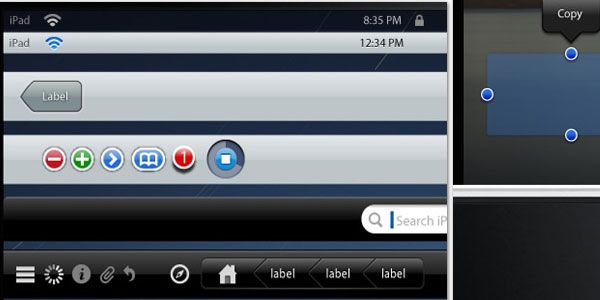 ipad vector GUI elements