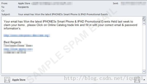 iPhone 5s网络钓鱼邮件,和苹果发布会同步亮相