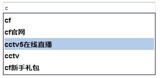 简易搜索智能提示文本框