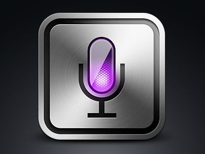 Siri style microphone iOS app icon