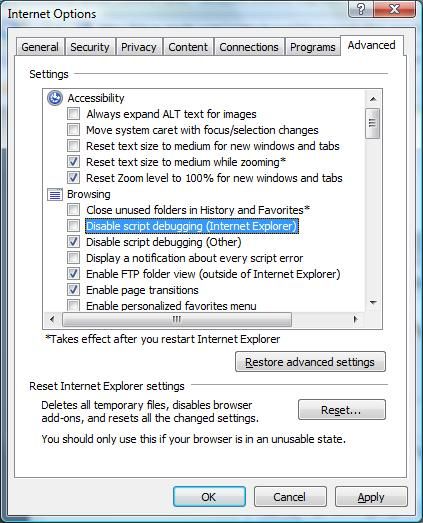 JScript Debugging in Visual Web Developer 2005