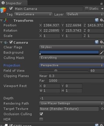 Unity3D笔记十二 游戏元素二之摄像机