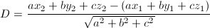 distance between plane and point