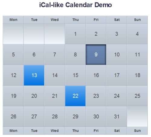 Astonishing iCal-like Calendar