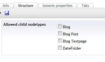 [Umbraco] document type里的父节点与子节点的设置