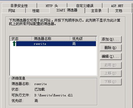 Asp的ISAPI_Rewrite伪静态设置