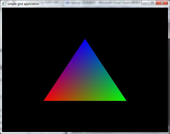 openGL 初试 绘制三角形 和添加鼠标键盘事件