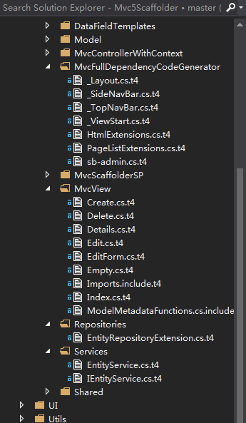 asp.net MVC 5 Scaffolding多层架构代码生成向导开源项目(邀请你的参与)