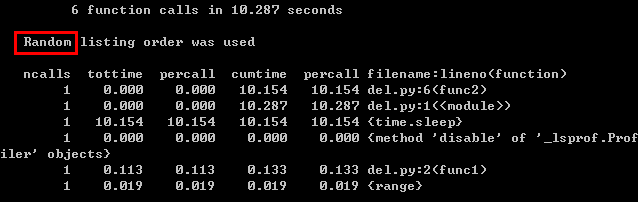 cProfile——Python性能分析工具