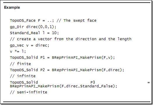 Construction of Primitives in Open Cascade