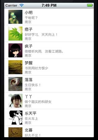 自定义UITableViewCell