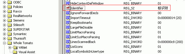 解决Visual Assist .NET 在中文版 VS 2003 中syntax coloring着色混乱的问题