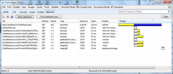 Asp.net AJAX性能优化测试