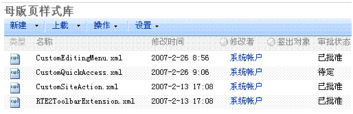 自定义EditingMenu、AccessMenu、SiteAction、RTE2ToolBar