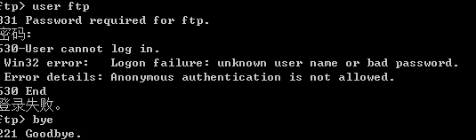 windows server 2008 R2 FTP登陆错误。