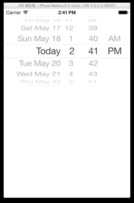 IOS7下UIDatePicker的样子