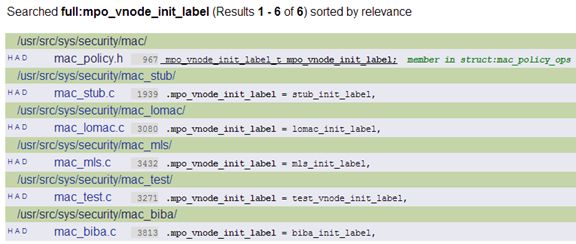 TrustedBSD Mandatory Access Control Framework分析