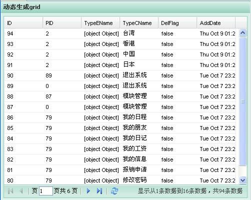 ext2.2打造全新功能grid系列--仅仅动态生成GridPanel