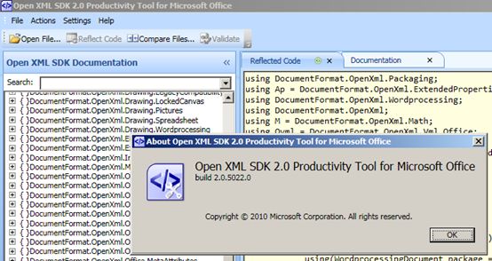 OpenXML SDK 2.0悄然发布