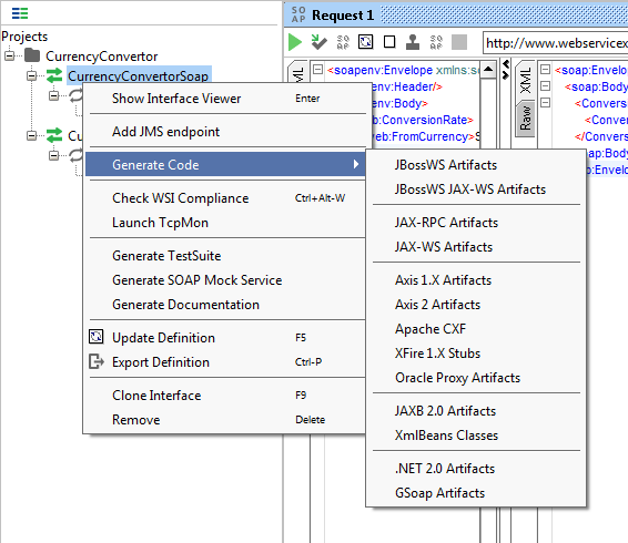 wsdl-service-generate-code