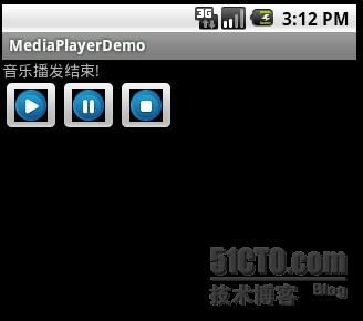 Android 中级教程(一)之------Android MediaPlayer播放mp3的实例!