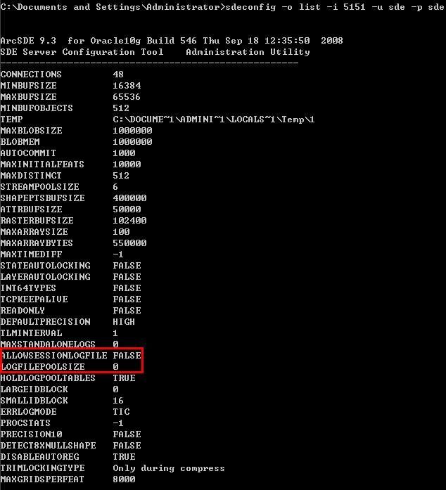 ArcSDE “Unable to create logfile system tables. User perhaps lacks permission or resources to create tables” 问题解决方案