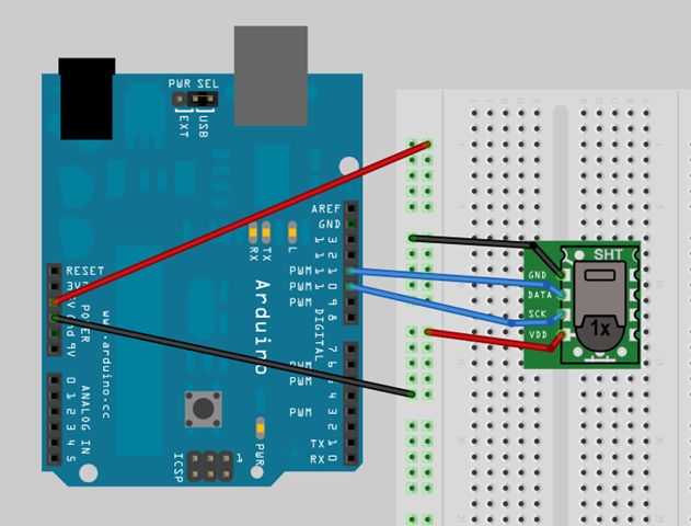 Arduino连接SHT10温湿度传感器--返回值不正常解决办法