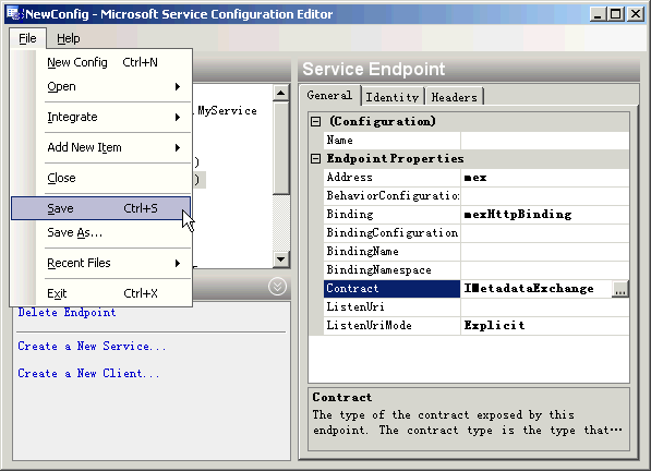 WCF中Service Configuration Editor的使用方法