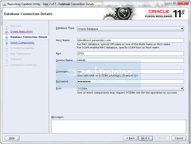 Run Repository Creation Utility (RCU) for Oracle Identity Management components