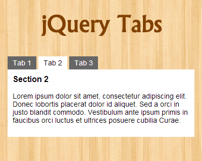 基于jQuery简单实用的Tabs选项卡插件