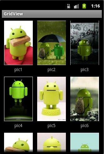 Android开发学习之Gallery和GridView浅析