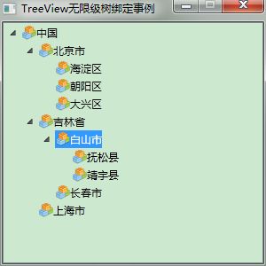 WPF—TreeView无限极绑定集合形成树结构