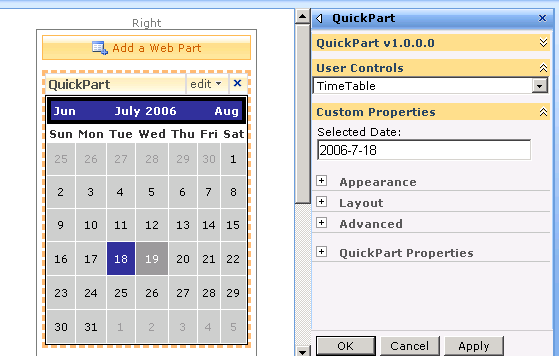 QuickPart : 用户控件包装器 for SharePoint 2007