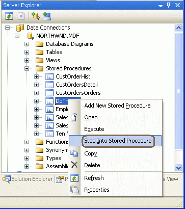 在Visual Studio 2005中调试SQL Server 2005的存储过程