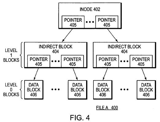 Extension of write anywhere file system layout