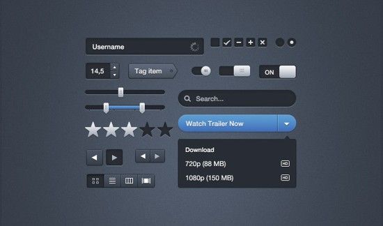 creative free ui psd's for designers