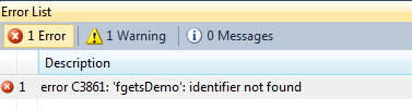 identifier not found error on function call