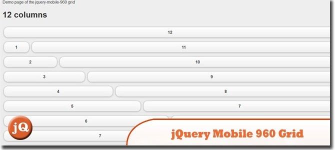 jQuery Mobile的布局插件和示例