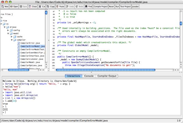 best free IDEs and Editors for programmers and designers  - drjava