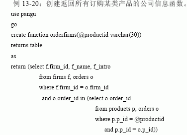 SQL之用户自定义函数