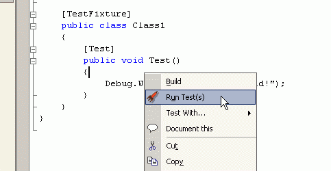 推荐一个不错的VS.NET集成单元测试工具TestDriven.NET