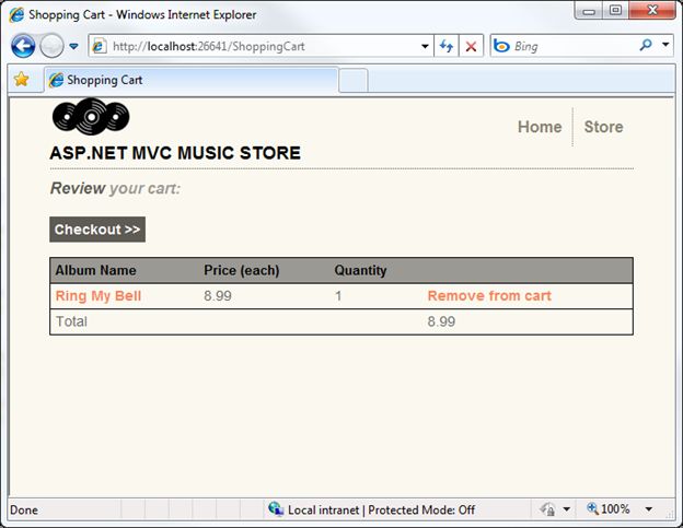 ASP.NET MVC Music Store教程（8)：购物车和AJAX更新 - firechun - firechun的博客