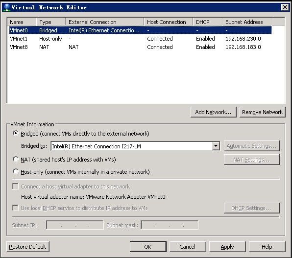 VM虚拟机Centos6.4网络配置。