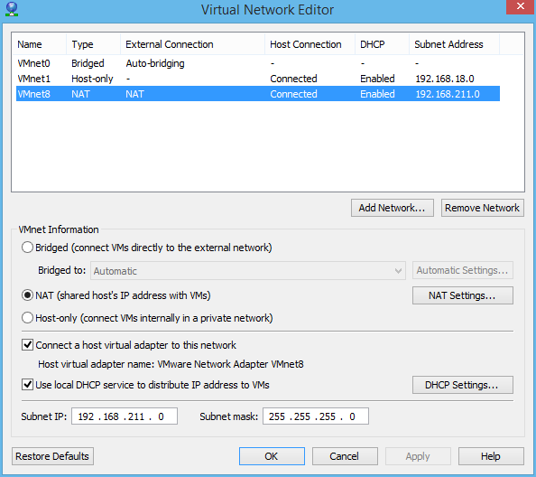 Linux-VMware三种网络模式