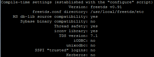 centos6.4下安装freetds使php支持mssql