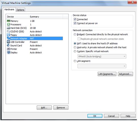WIN7 系统中安装的VMware Workstation+Ubuntu 10.04 上网配置