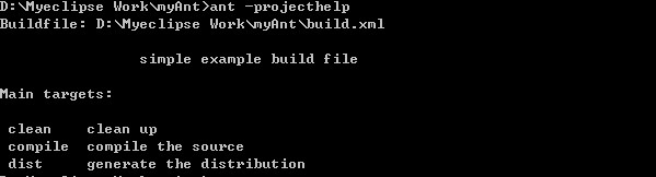Ant命令行操作