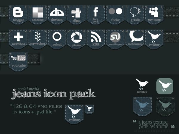 jeans-icon-set