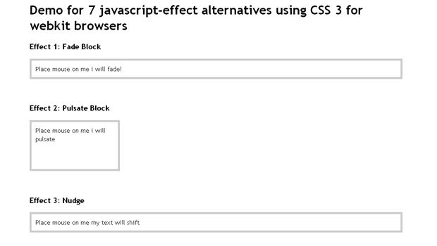 35个让人惊讶的 CSS3 动画效果演示